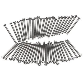 

50Pcs M2 Phillip Plain Screws Bolts M2x20mm Stainless Steel Machine Screw Fasteners Round Head Computer Case tornillos for Wood