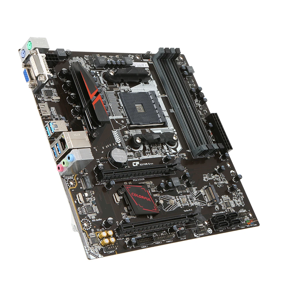 Красочные топор C.X370M G Deluxe V14 материнской DDR4 для разъем AM4 USB3.0 AMD X370 Игровая плата mATX