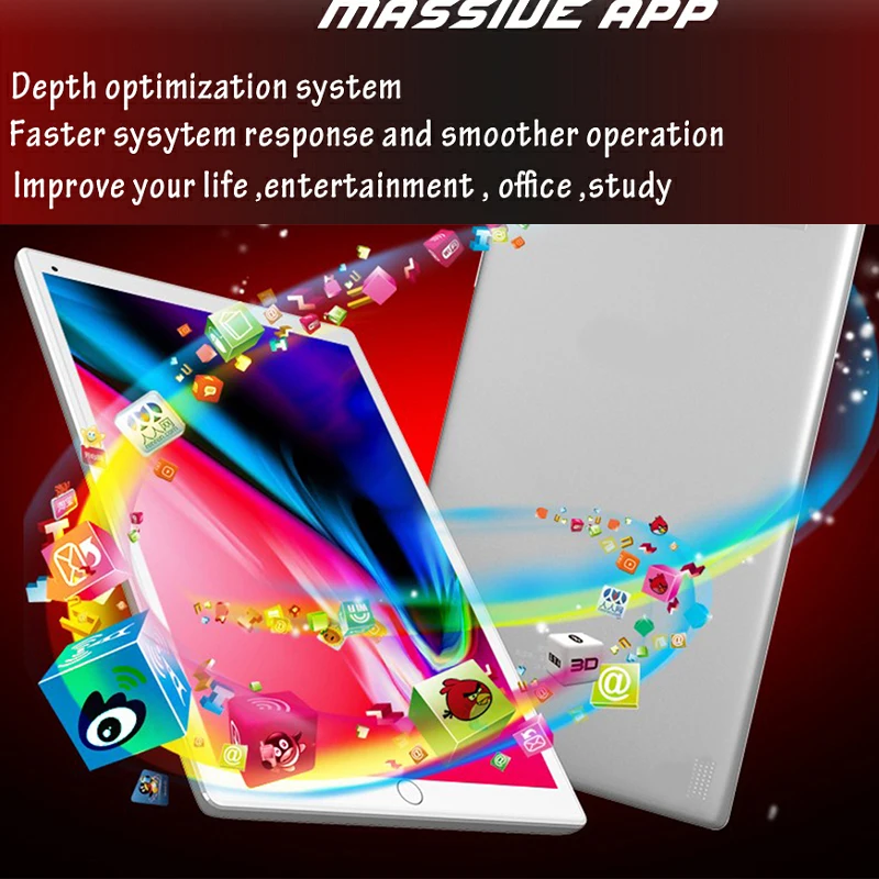 10,1 дюймов планшетный ПК Восьмиядерный 6 ГБ ОЗУ 64 Гб ПЗУ Android 8,0 1280*800 IPS Двойная sim-карта телефонный звонок Tab телефон ПК планшеты