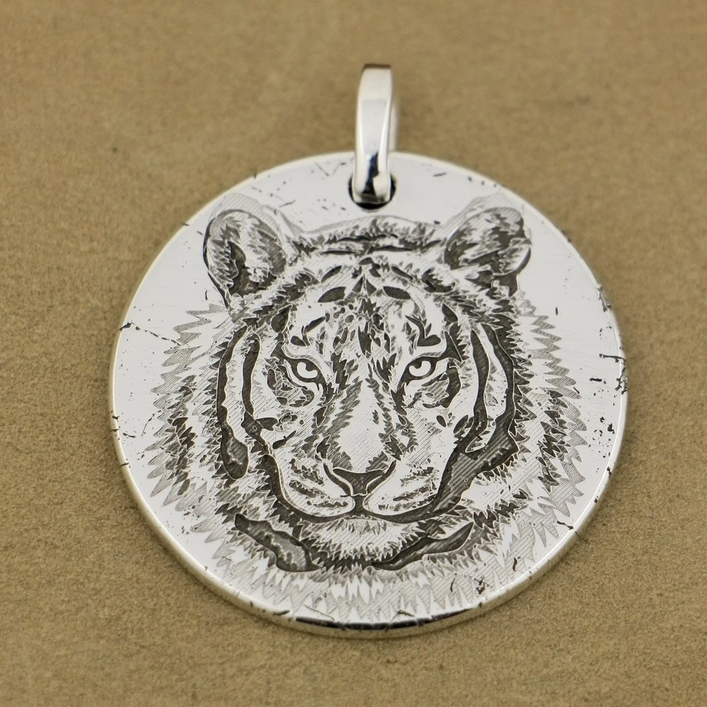 Linsion 999 Pure Silver Tiger King Sharp Claw Mens Biker Punk Pendant 9x302 Just Pendant Biker Pendant Claw Pendanttiger Claw Pendant Aliexpress