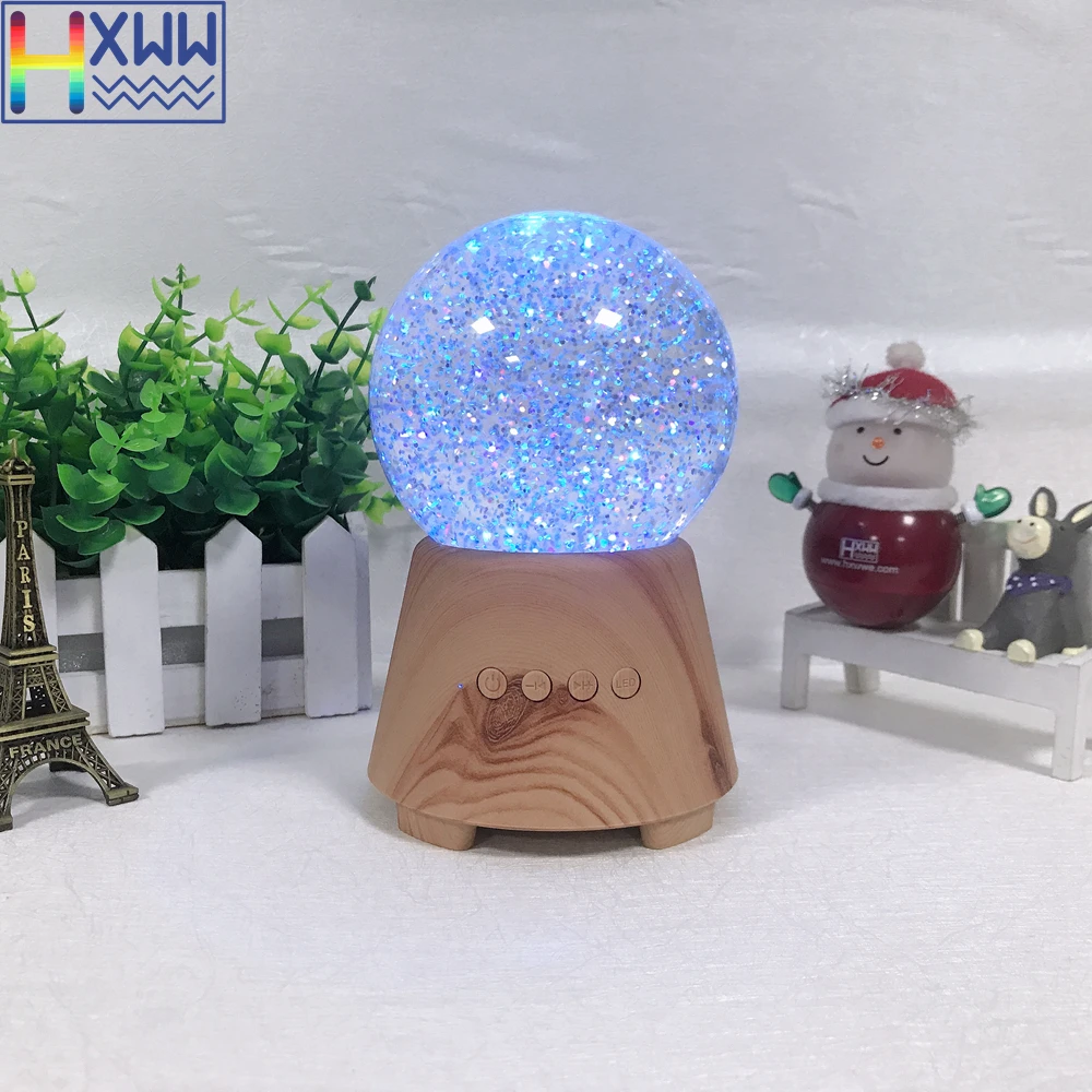 HXWW Colored LED light crystal ball Bluetooth wireless speaker support TF card and Aux in play | Электроника