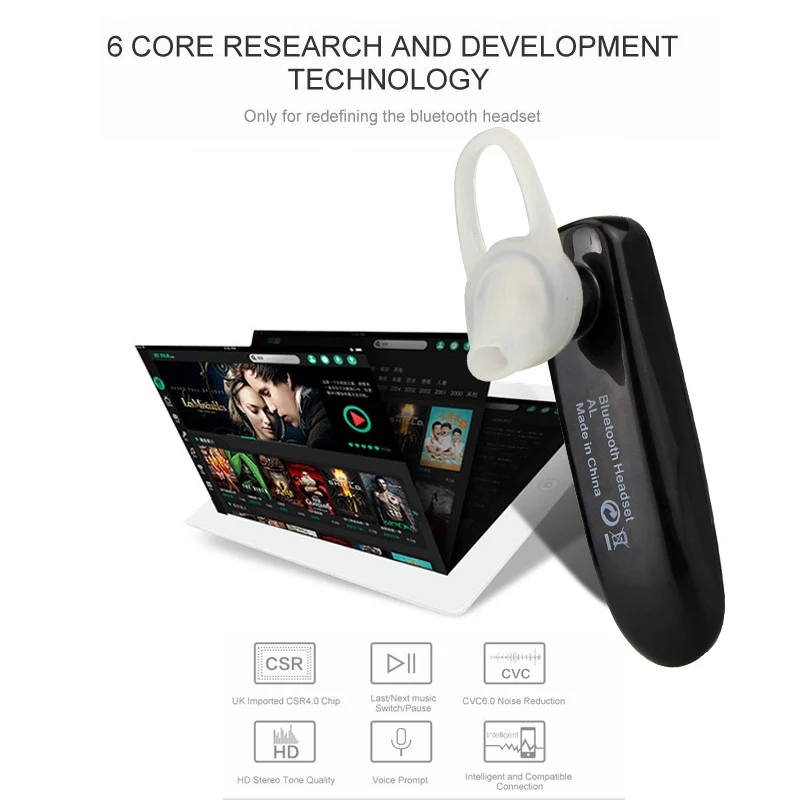 DAONO стерео гарнитура bluetooth наушники мини V4.0 беспроводной handfree Универсальный для