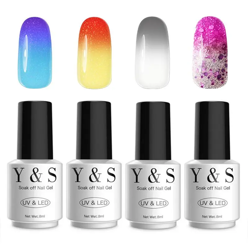 

205 Colors 4Pcs/Set Change Color Gel Nail Polish Long Lasting Leave Color Number Gel Polish Soak Off Mood Nail Gel Lacquer