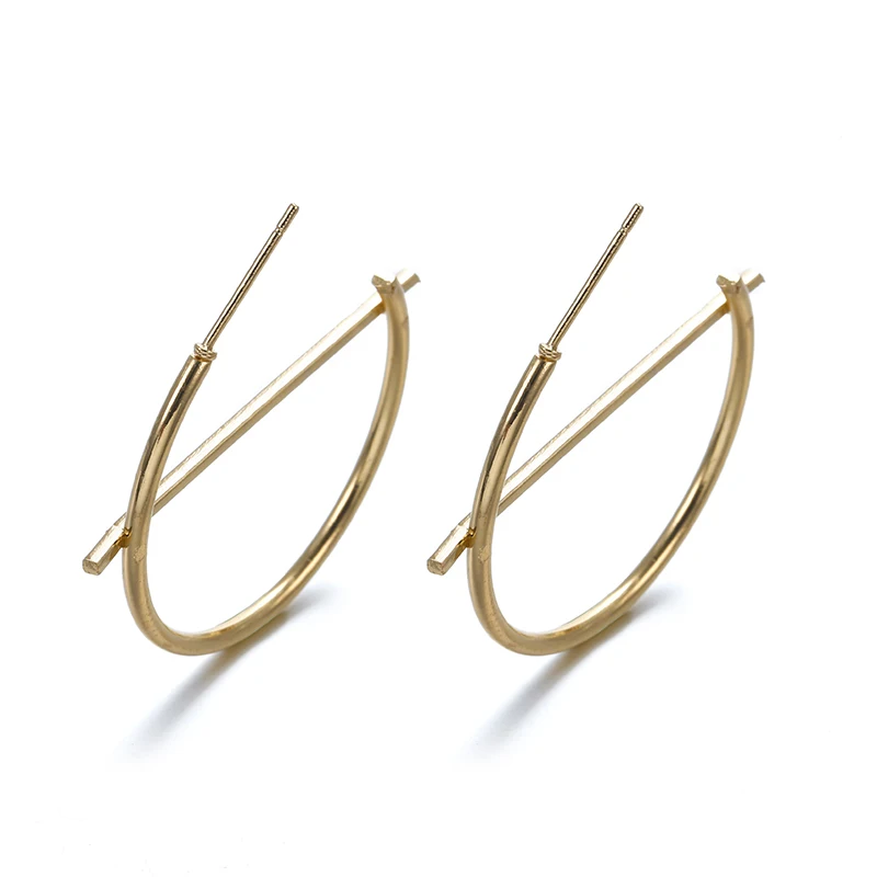 Золотые серебряные серьги-кольца минималистичные круглые кольца серьги для женщин модные ювелирные украшения Модные