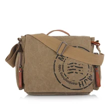 Vintage Men’s Messenger Bags Canvas Shoulder Bag Fashion Men Business Crossbody Bag Printing Travel Handbag 1124