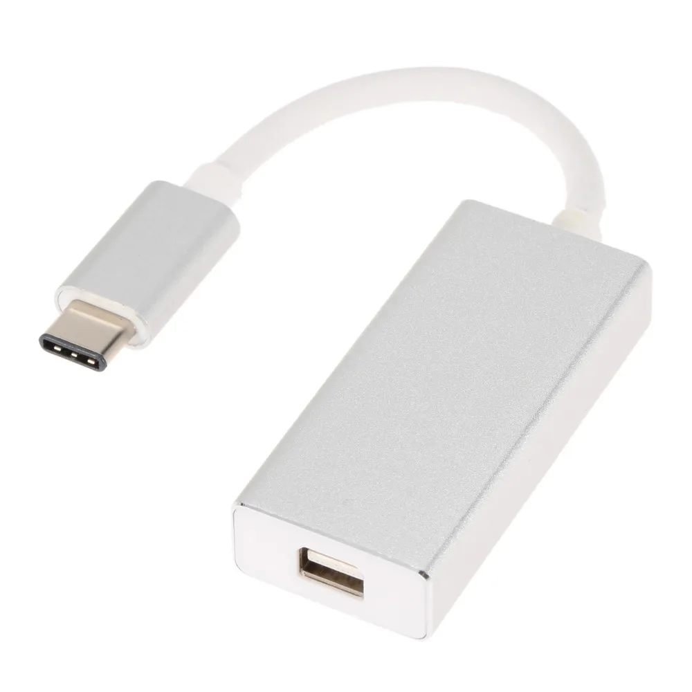 

CY USB-C USB 3.1 Type C to Mini DisplayPort DP 1080p HDTV Adapter Cable High Quality with Silver Case