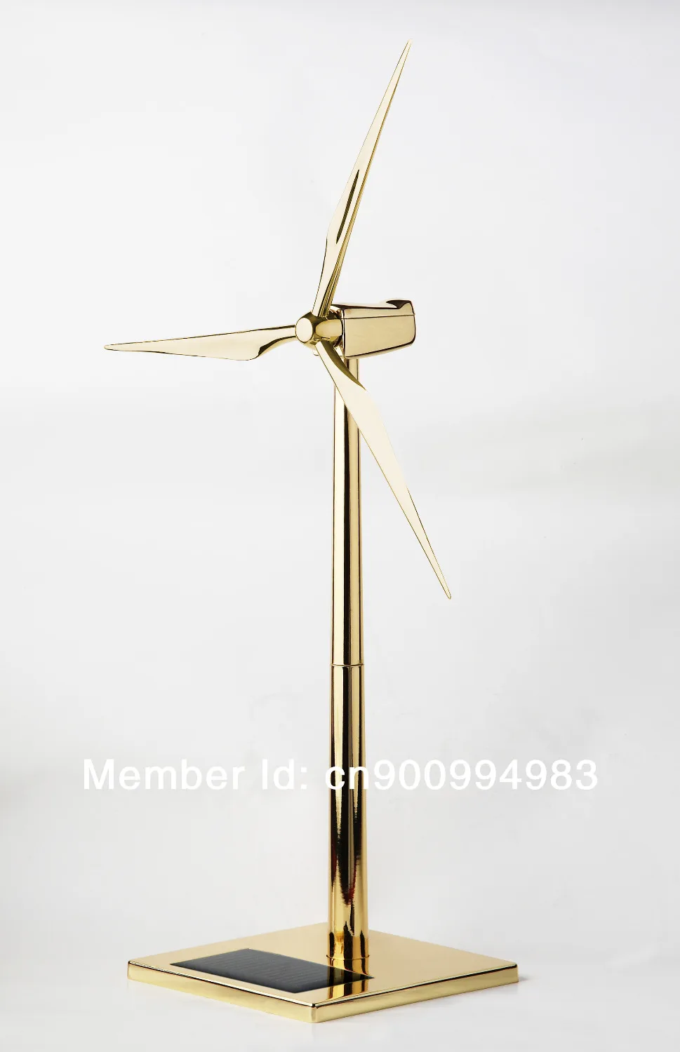 Free Shipping Wholesale BL FC10 Yellow Desktop Model Solar Powered Wind Turbine&Zinc alloyin
