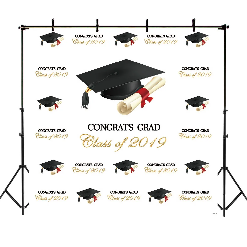 

Neoback 2019 Graduation Party Photo Background Photophone Step and repeat Congratulations Graduation Booth Backdrop Photo Studio