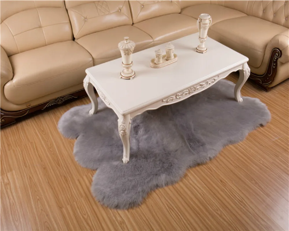 Роскошный Ковер из искусственного меха, подушка для сиденья, мех, простой Пушистый Ковер, мягкая зона, коврик для дивана, мягкий ковер для гостиной, коврик из овечьей шкуры