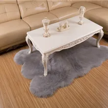Роскошный Ковер из искусственного меха, подушка для сиденья, мех, простой Пушистый Ковер, мягкая зона, коврик для дивана, мягкий ковер для гостиной, коврик из овечьей шкуры