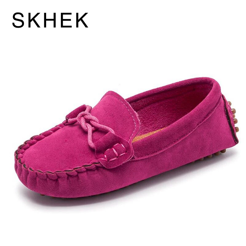 SKHEK Сезон осень Детская обувь Обувь для девочек из флока и PU искусственной кожи (PU