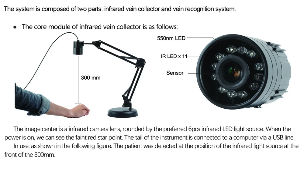 Новая версия регулируемый дисплей для просмотра Вены для взрослых и детей инфракрасные лампы USB камера Imaging IV медицинский прибор для поиска вены