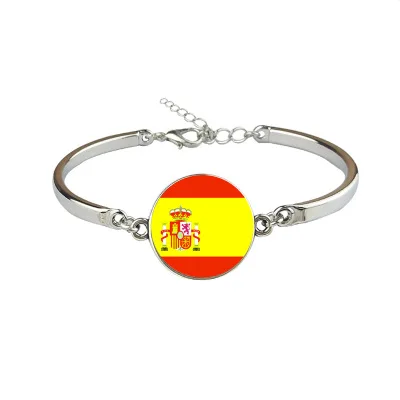 

New Spain Flag Bangles Country Spain Flag Bracelets Jewellery