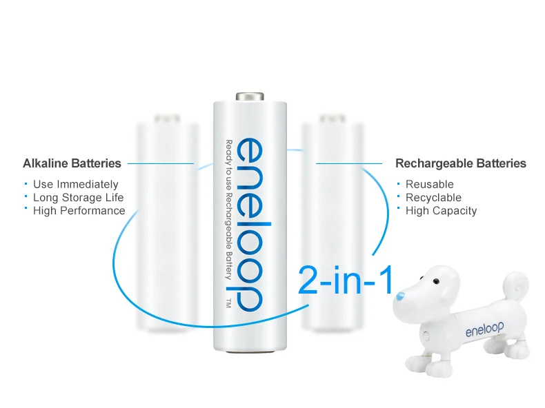 Panasonic eneloop 4 aa(2000 mAh)+ 4 aaa(800 mAh) никель-металл-гидридные аккумуляторные батареи 1,2 v precharge цифровой аккумулятор для игрушек камеры