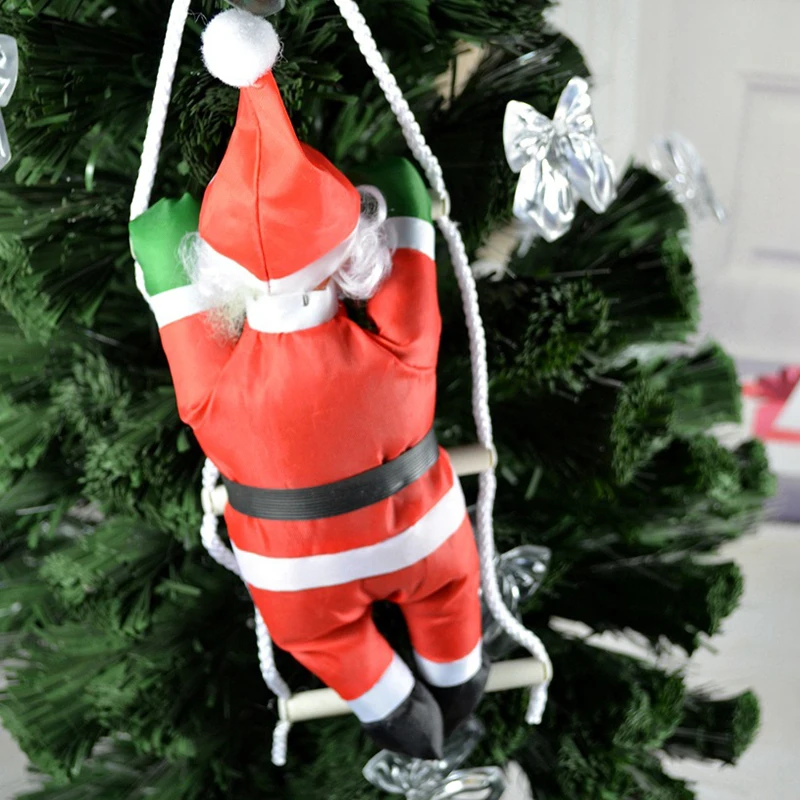 

25cm Christmas Decorative Pendant Ladder Christmas Santa Claus Doll Drop Ornaments for Xmas Tree New Year Decorations Xmas Gifts