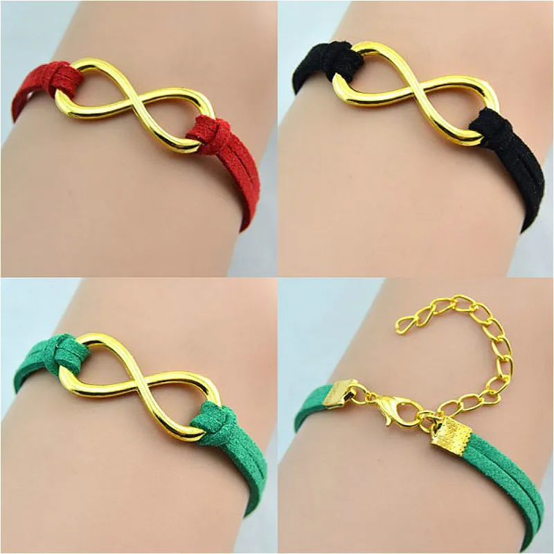 

Hot European Cheap Punk Fashion Vintage 8 Cross Leather Wrap Bracelets For Women Gift Bangles Men Jewelry Bracelet