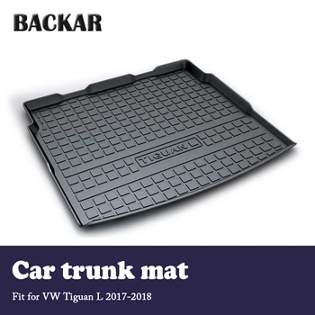 

Backar 1Set Car Cargo Rear Trunk Mat Styling Boot Liner Tray Waterproof Anti-slip Mat For VW Tiguan L 2017 2018 Accessories