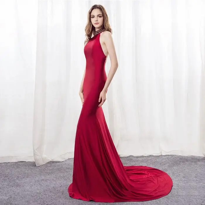 Zmvkgsoa vestido longo элегантное женское сексуальное платье с открытой спиной тонкое