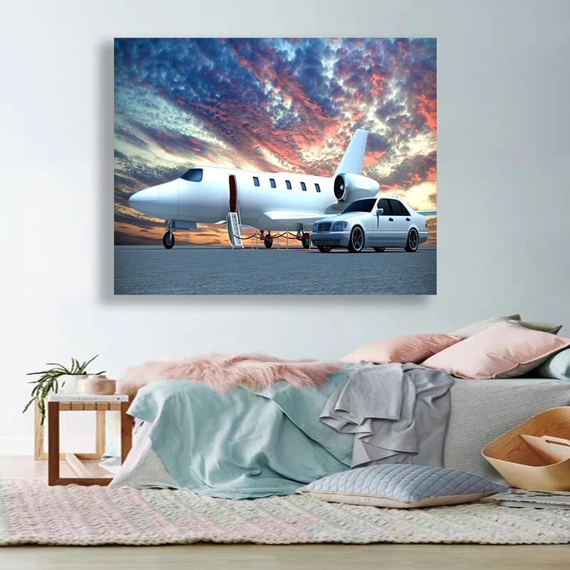 

Laeacco Nordic Poster HD Print Wall Art Canvas Painting Aircraft Car Picture Posters And Prints Living Room Bedroom Decoration