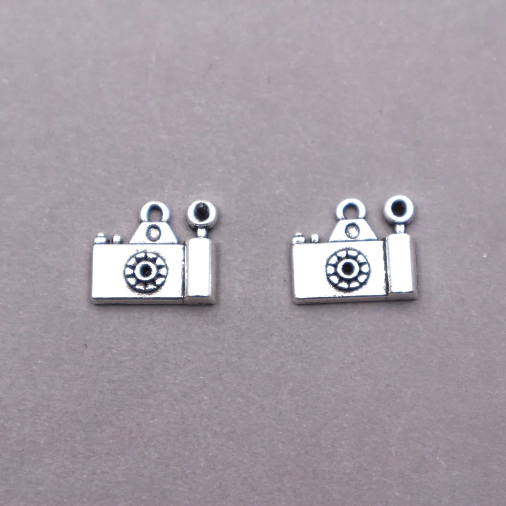 

15pcs Antique Silver Tone Camera Charms Pendant 14*16*2mm