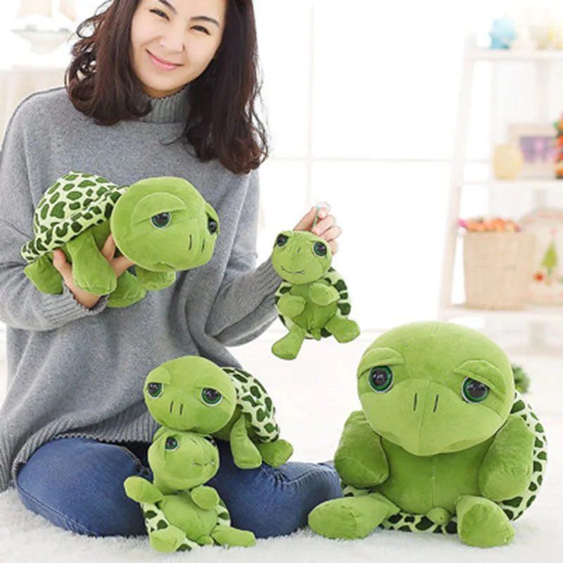 

2019 New arriving 20cm Army Green Big Eyes Turtle Plush Toy Turtle Doll Tortoise Kids As Birthday Christmas Gift Free shipping