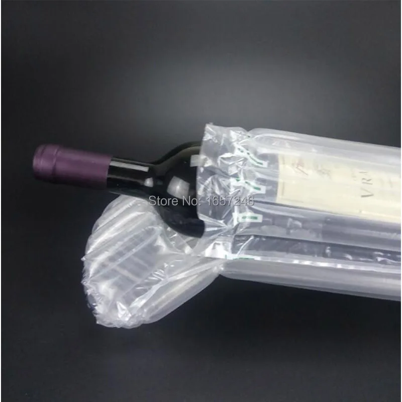 20 шт./Партия 15*32 см Красное вино 7 колонна анти давление ударопрочный мешок для хранения прозрачный пластиковый поли воздушный пузырчатая колонна упаковочная сумка