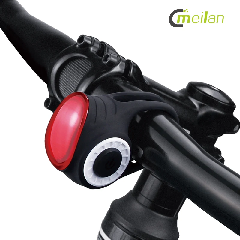 Discount Meilan S3 Bicycle taillight COB lighting source Bicycle smart wireless remote control 150 decibel electric bell burglar alarm 3