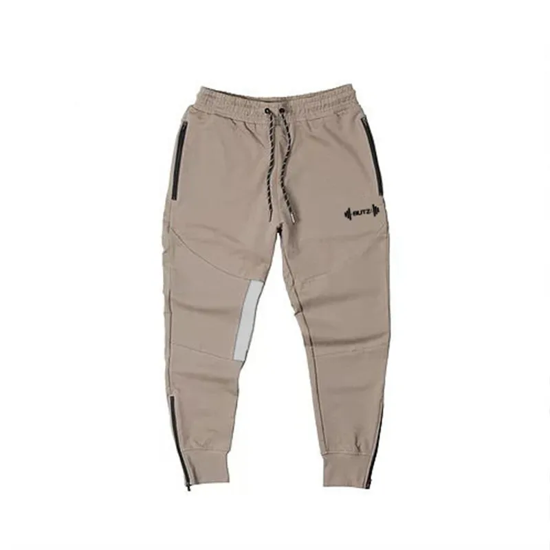 Осенние повседневные клетчатые спортивные штаны, однотонные модные уличные брюки, мужские штаны для бега, брендовые высококачественные спортивные камуфляжные штаны - Цвет: Khaki 3