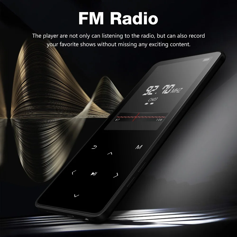 ICEICE MP3 плеер с bluetooth и динамиком сенсорные клавиши 2 4 дюйма hi fi fm радио спортивный