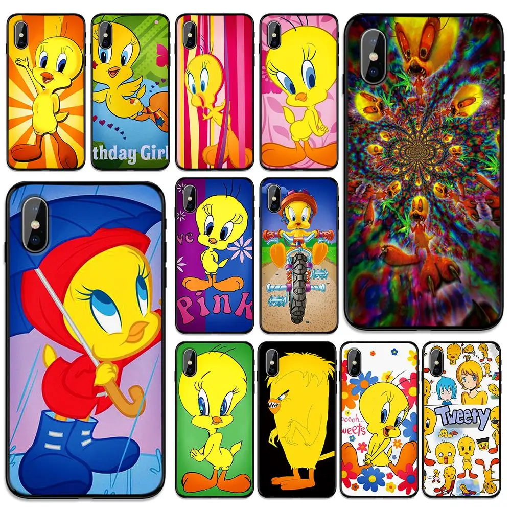 Мягкий ТПУ чехол Tweety Bird для Apple iPhone 6 6S 7 8 Plus 5 5S SE X XS MAX XR силиконовые чехлы |