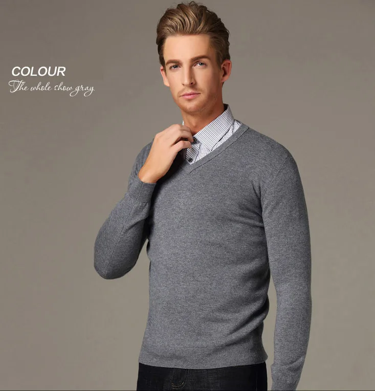 Business Mens Jumper Sweater Slim Fit 
