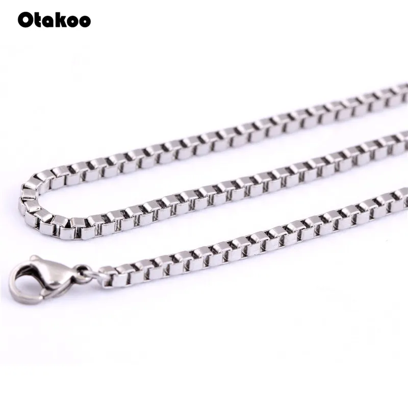 Цепочка для ожерелья Otakoo серебристая цепочка из нержавеющей стали 316L мужчин и
