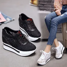 Women's Spring Summer Breathable  Mesh Running Shoes Wedges Casual Shoes women sneakers platform woman sneakers shoes 2019