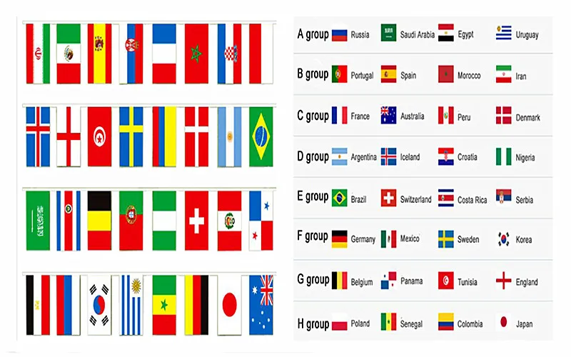 Мир Футбол чашки 32 страна строка флаг 5.5 ''* 8.27'' Страна Баннер бар Главная Футбол футбольный фанат вечерние украшения gyh