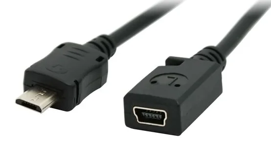 Мини-usb папа к микро-usb B Женский кабель для зарядки данных адаптер конвертер зарядное устройство кабель для передачи данных - Цвет: Mini-micro