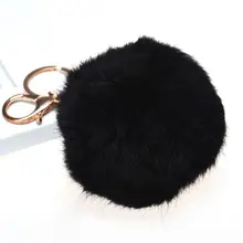 Горячая Распродажа прелестный мех кролика мяч брелок для сумки, плюшевый автомобильный брелок для ключей автомобиля ключ брелок для ключей YYH# Лучшая цена VICKY