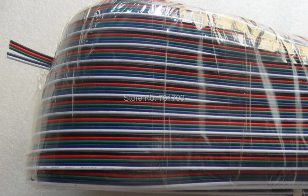 

50m/lot 5pin BRGBW 20AWG cable for led pixel module;LED strip.etc