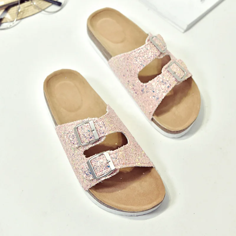 cork base sandals