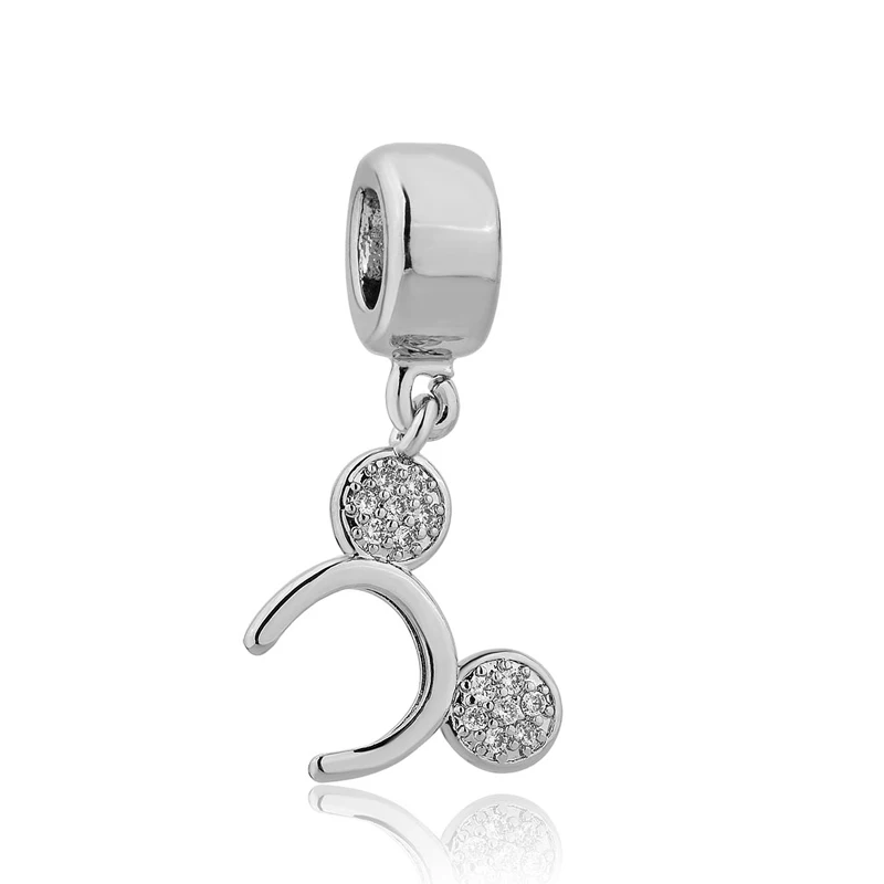 Микки Минни Маус любовь кулон с подвеской fit Pandora браслет или ожерелье с шармами DIY женские ювелирные изделия