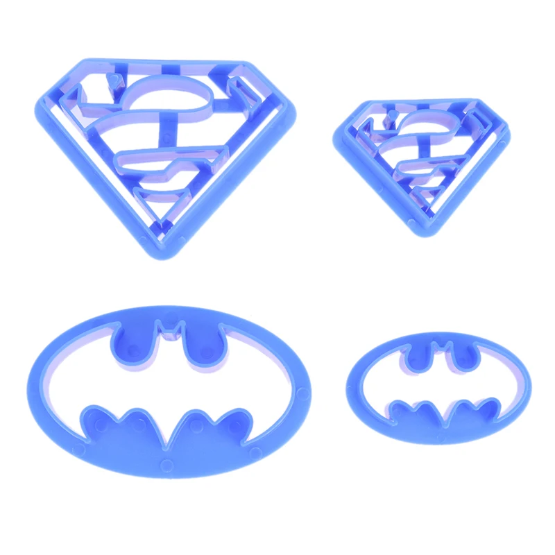 

4Pcs/lot Cookie Cutters Super Hero Batman Superman Sugarcraft Mold Pastry Fondant Cake Decorating Tool Kitchen Bakeware