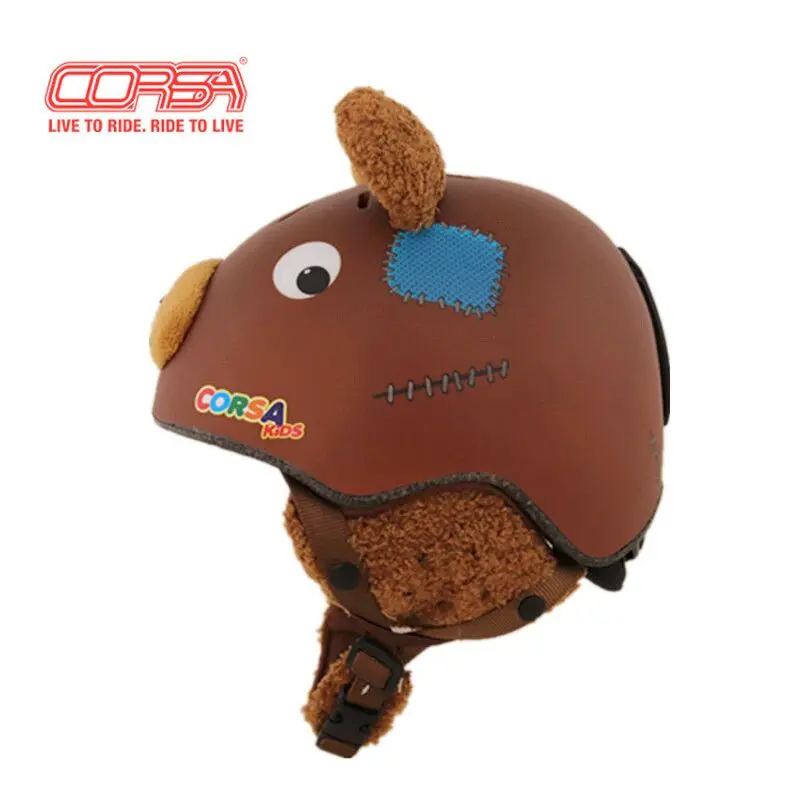 

New Kids Skateboard Ski Snowboard Helmet Integrally-molded Ultralight Children Dinosaur Detachable Skiing Helmet Boy 50-54cm