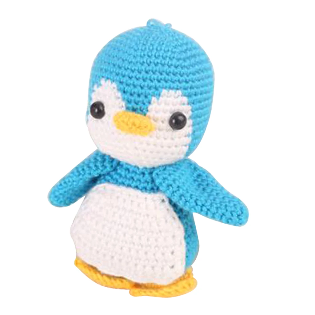 Penguin Doll Crochet Kit Amigurumi DIY Craft Project with Materials and Instruction
