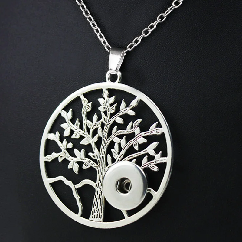 

tree of life DIY 18mm snap button necklace NF1312 BOBOSGIRL