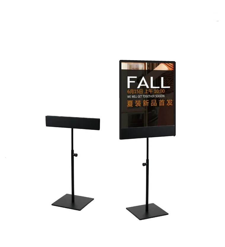 Black Metal Table Poster Stand Banner Billboard Display Stand Poster