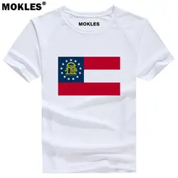 Грузия футболка изготовление под заказ имя номер США Атланта футболка Америка печати Колумба Savannah Athen Augusta Макон Albany одежда