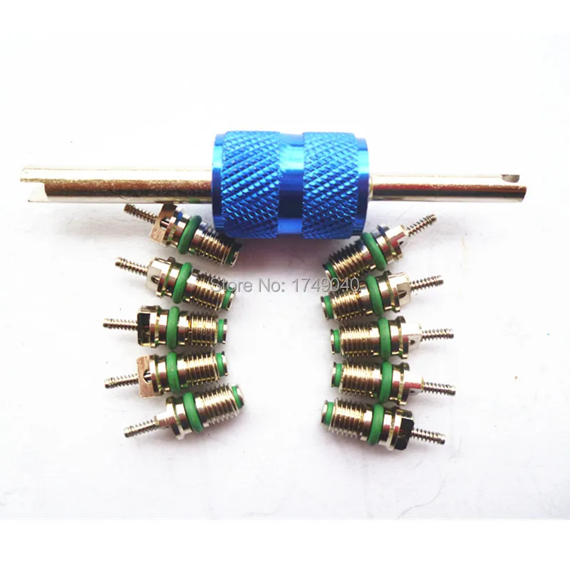 R134a Car Auto Household Air Conditioner Refrigerants HVAC AC Valve Core Valves Needles Assortment Repair Kit Valve core wrench (3).jpg