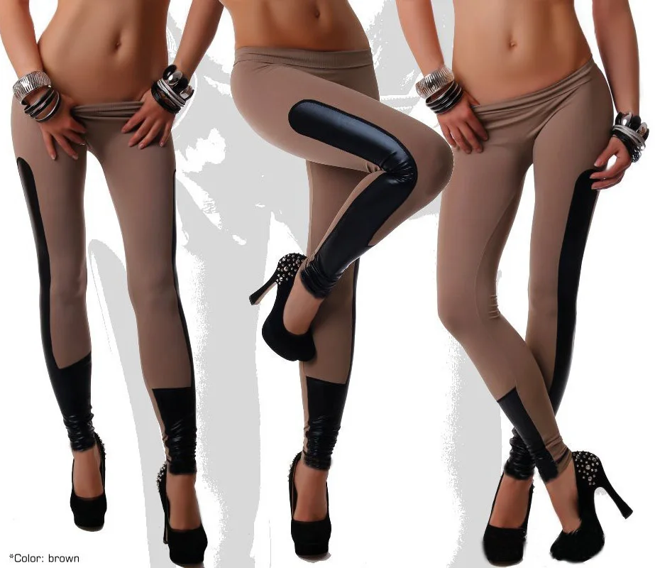 Женские эластичные леггинсы из искусственной кожи|jeggings pants|fitness women pantswomen fashion