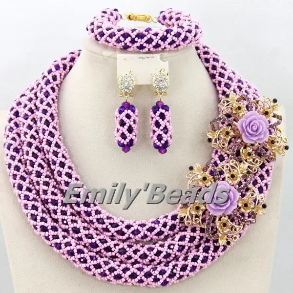 African Jewelry Set Chunky African Wedding Jewelry Set Nigerian Bead Indian Bridal Necklace Jewelry Set Free