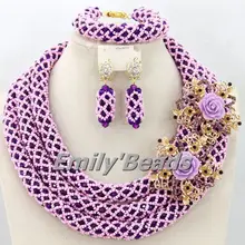 African Jewelry Set Chunky African Wedding Jewelry Set Nigerian Bead Indian Bridal Necklace Jewelry Set Free Shipping AEJ633