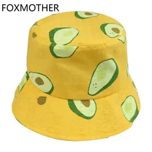 FOXMOTHER Новая мода Белый Желтый цвет авокадо ведро шапки для рыбака женские